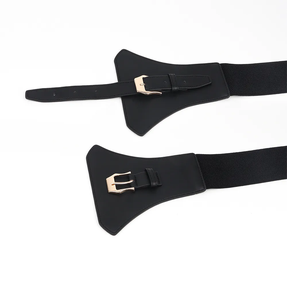 Business Modern Style Oversized Solid Color Pu Leather Buckle Women's Leather Belts display picture 7