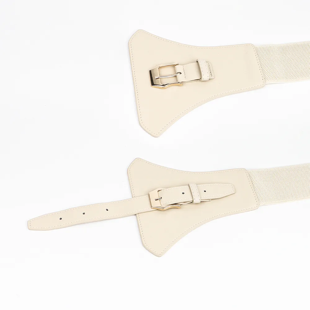 Business Modern Style Oversized Solid Color Pu Leather Buckle Women's Leather Belts display picture 11