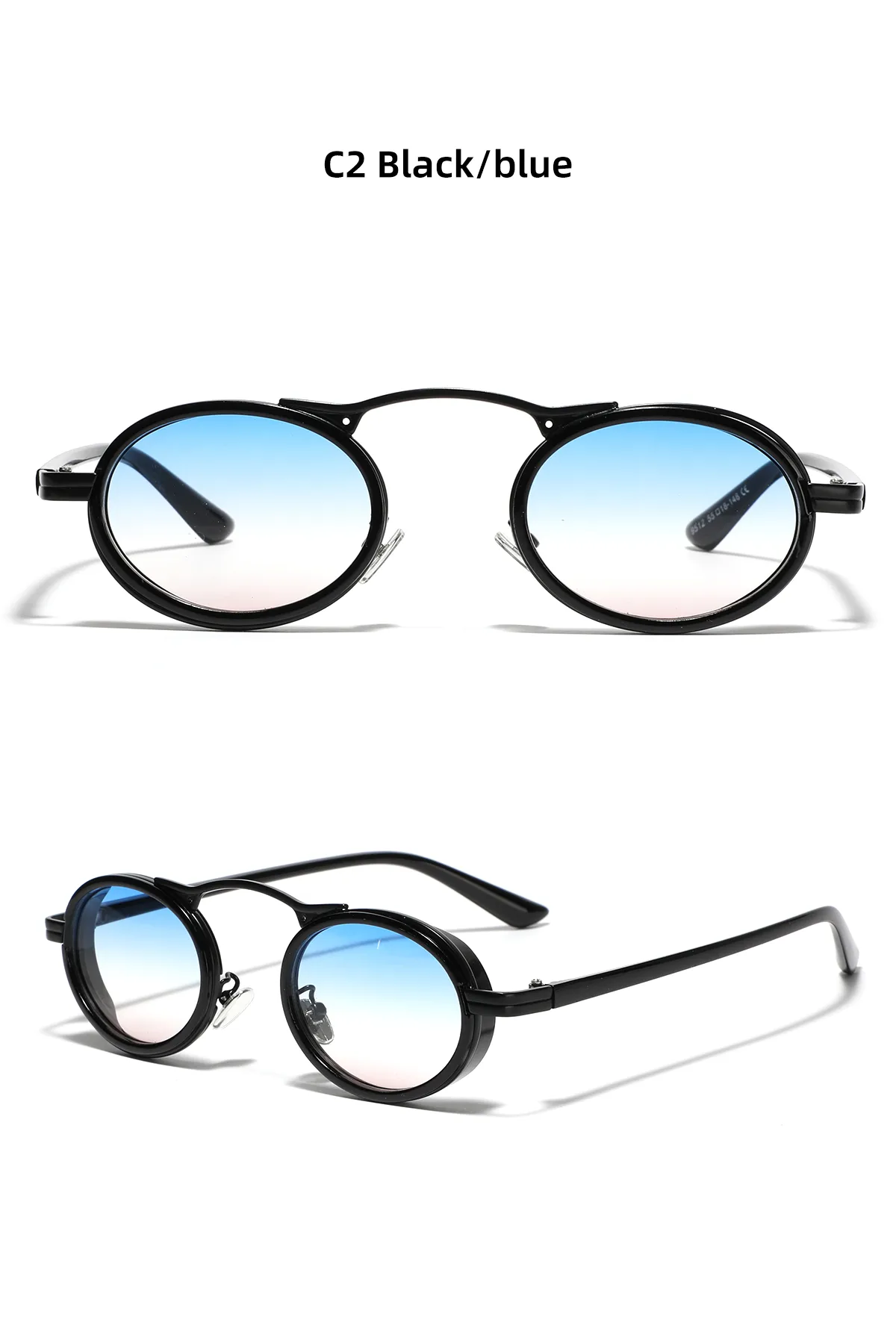 Hip-hop Streetwear Solid Color Ac Oval Frame Full Frame Women's Sunglasses display picture 8