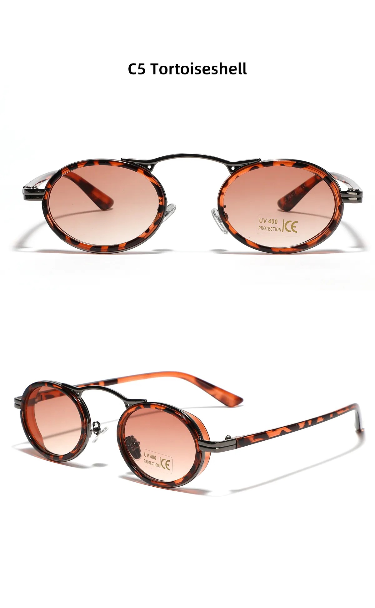 Hip-hop Streetwear Solid Color Ac Oval Frame Full Frame Women's Sunglasses display picture 7