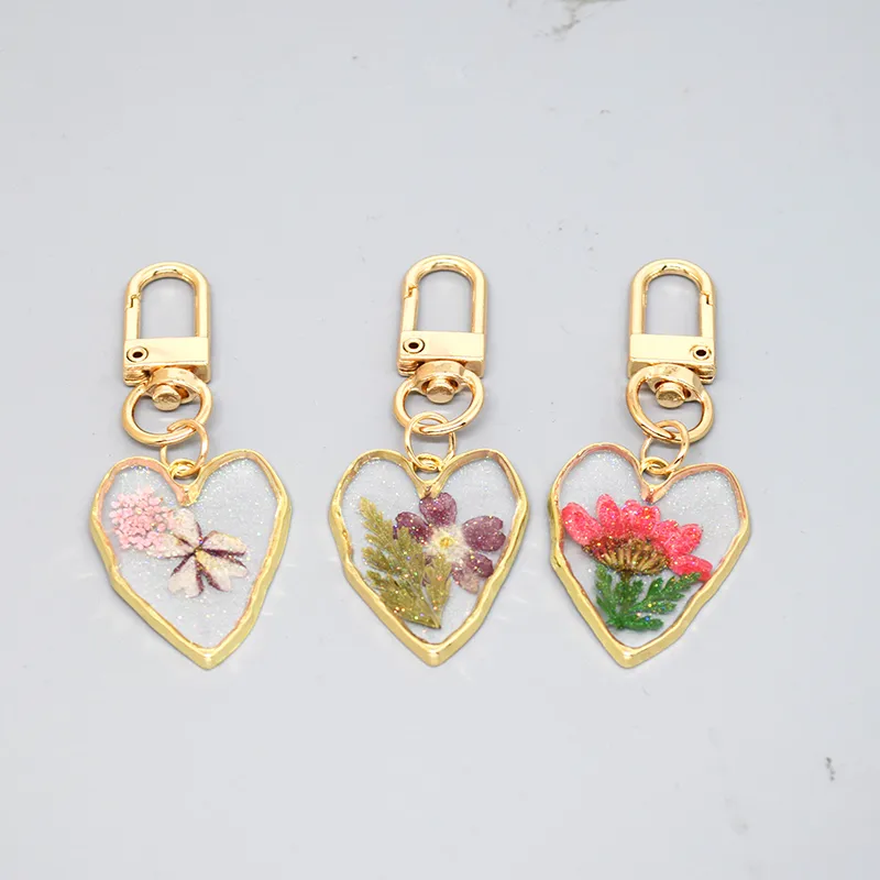 Simple Style Heart Shape Resin Keychain display picture 2