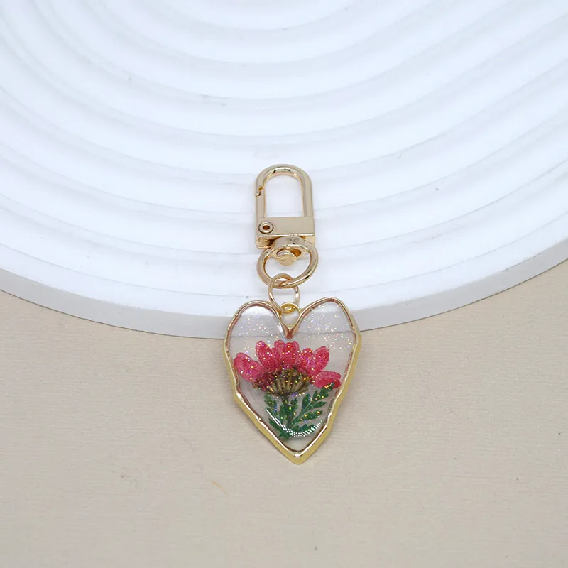 Simple Style Heart Shape Resin Keychain display picture 6