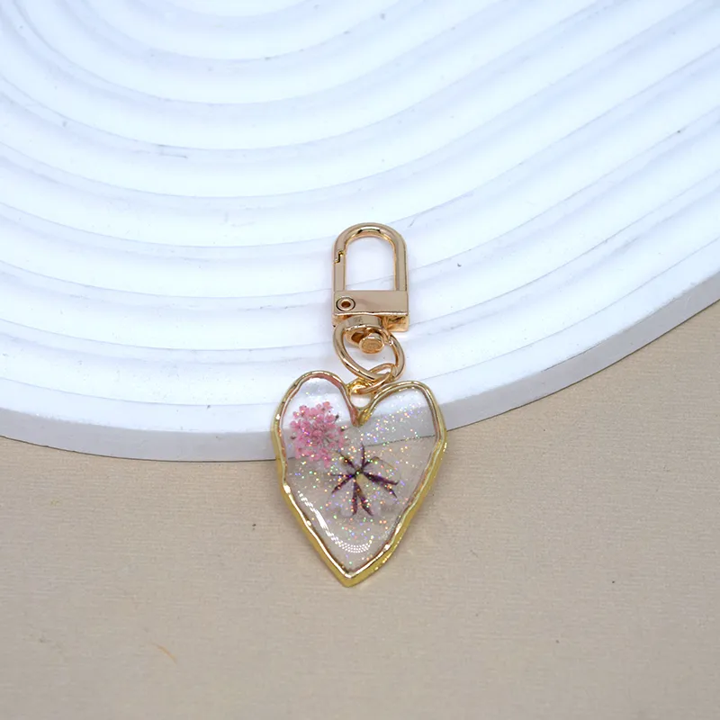 Simple Style Heart Shape Resin Keychain display picture 4