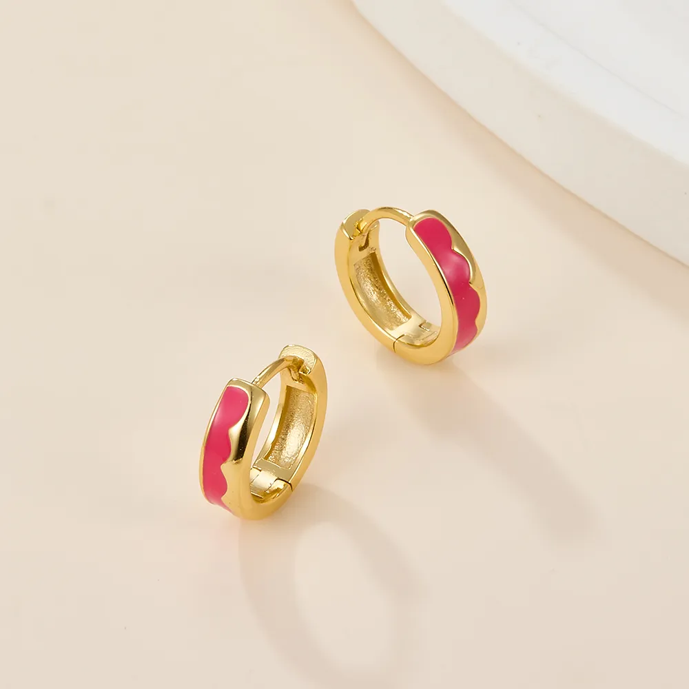 1 Pair 925 Sterling Silver Circle Round Hoop Earrings display picture 2