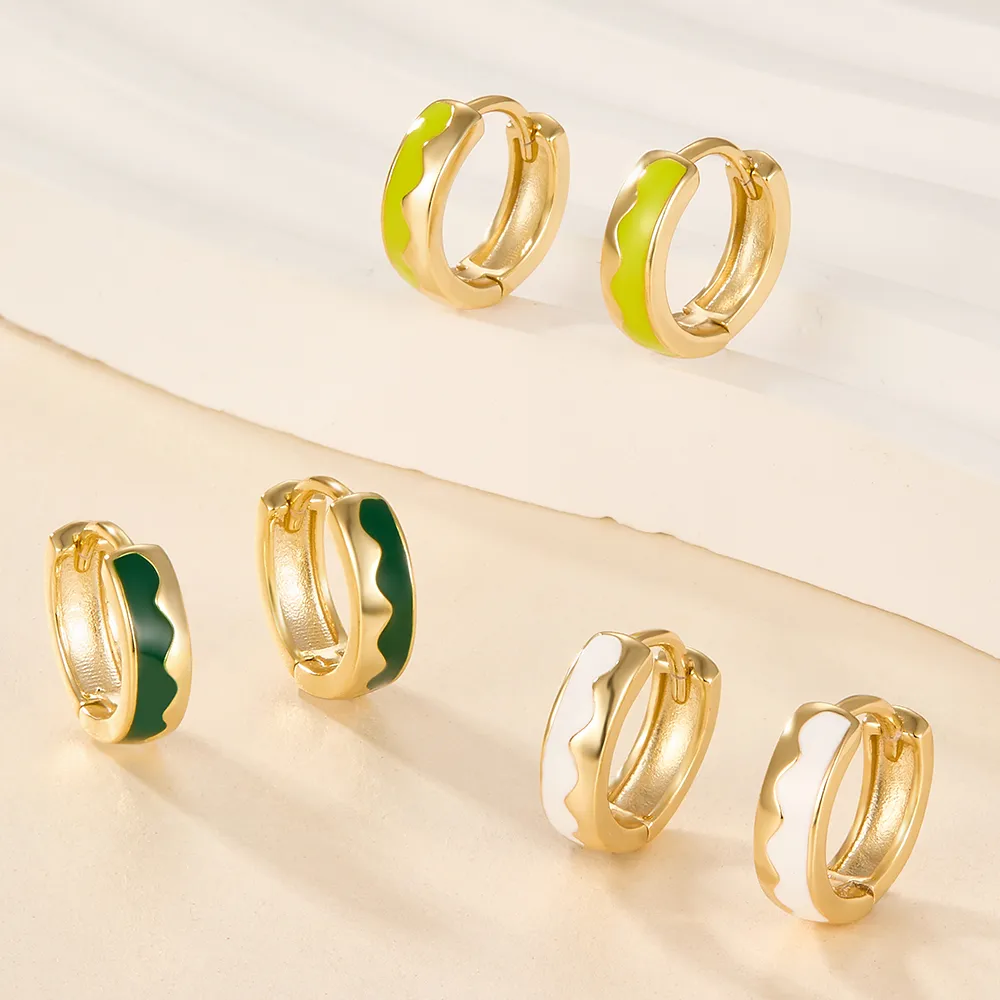 1 Pair 925 Sterling Silver Circle Round Hoop Earrings display picture 4