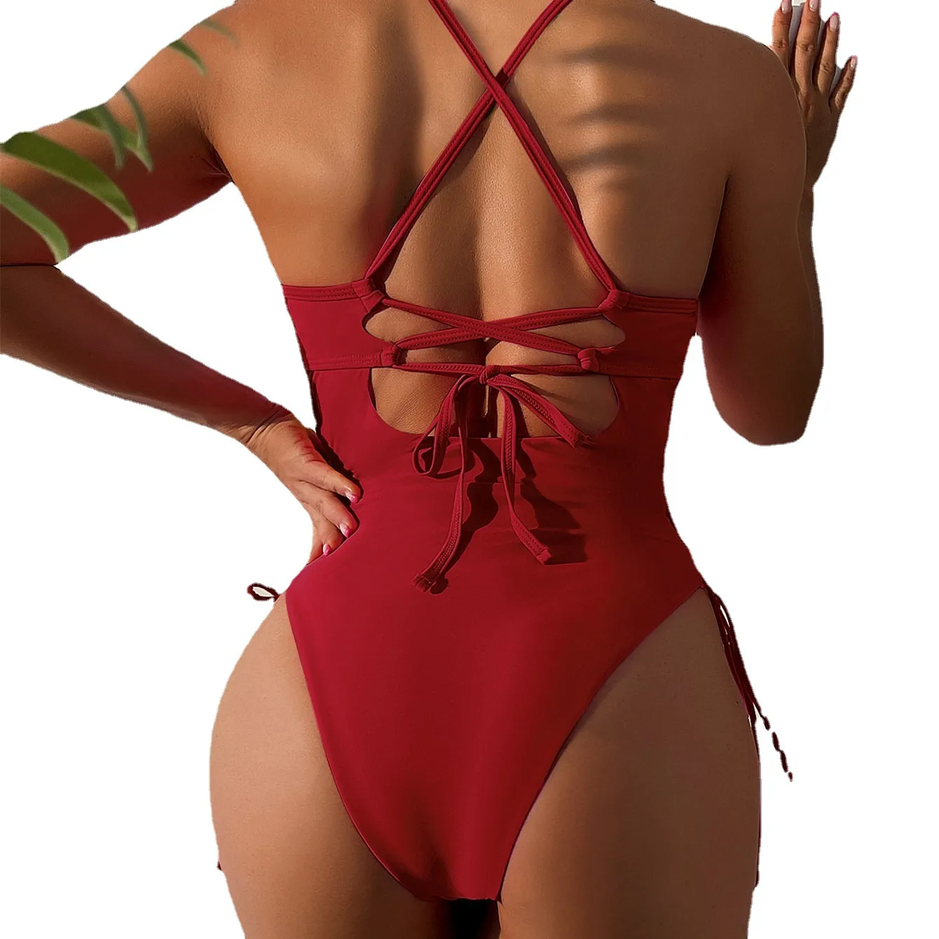 Women's Sexy Beach Solid Color One Piece Swimwear display picture 15