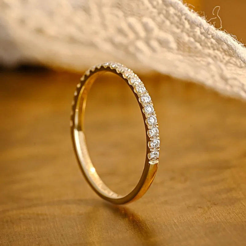 Glam Shiny Round Sterling Silver Gra Plating Inlay Moissanite Rings display picture 1