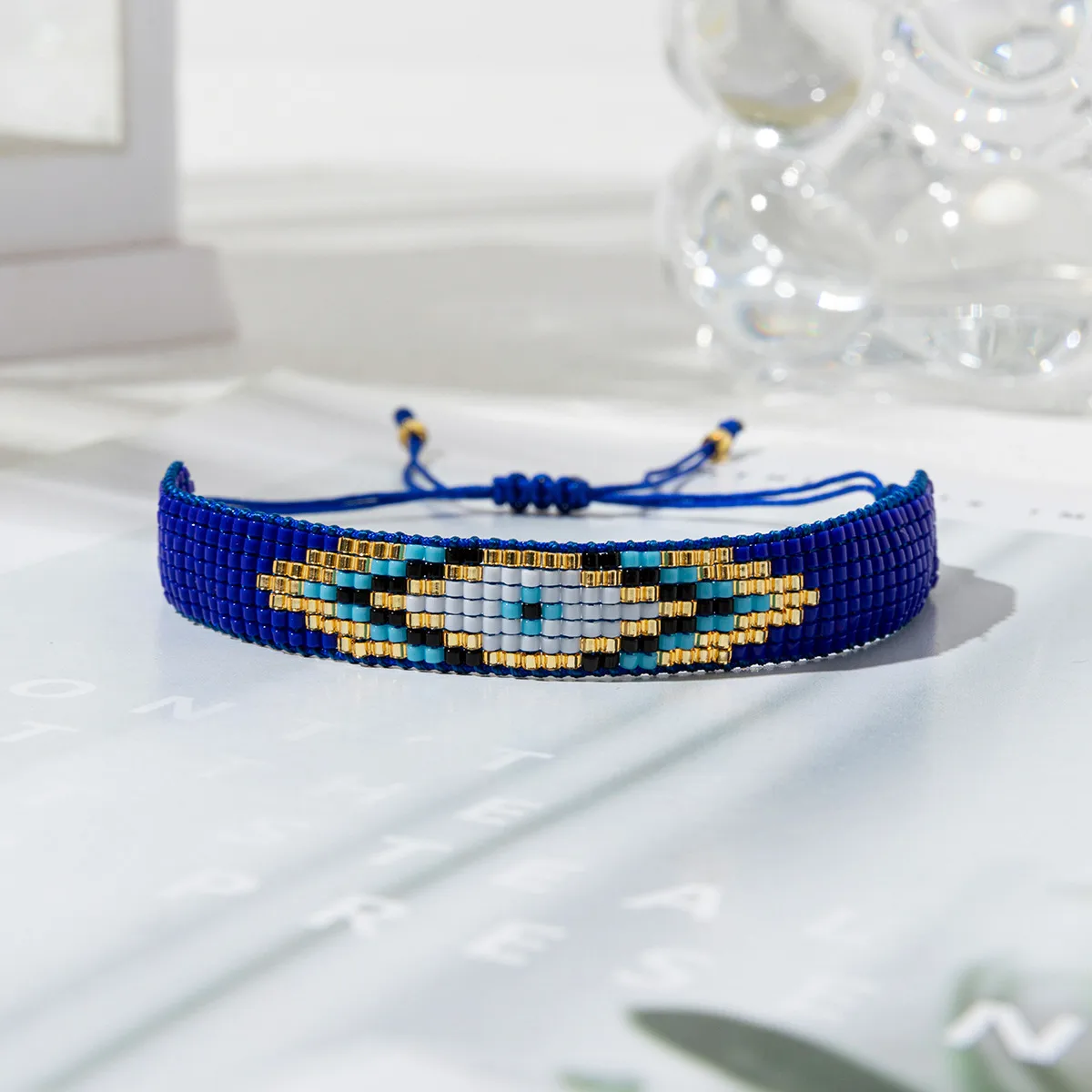 Casual Vintage Style Devil's Eye Glass Rope Handmade Women's Bracelets display picture 2