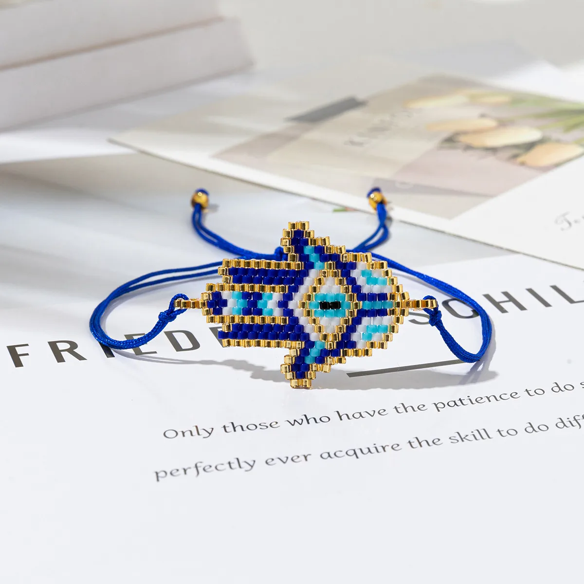 Casual Vintage Style Devil's Eye Glass Rope Handmade Women's Bracelets display picture 3