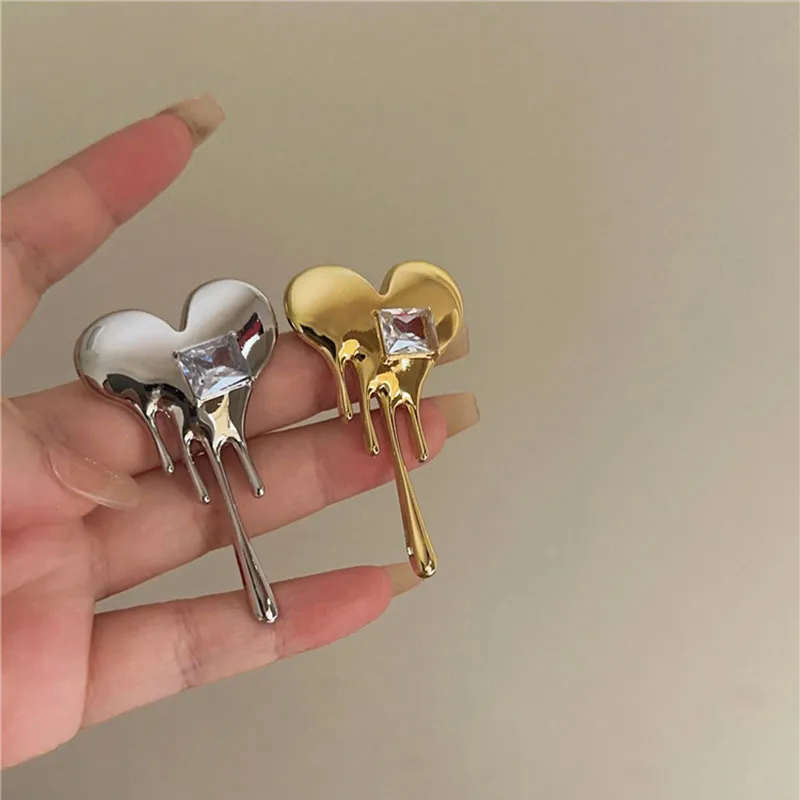 Elegant Simple Style Heart Shape Alloy Plating Inlay Zircon Women's Brooches 1 Piece display picture 6