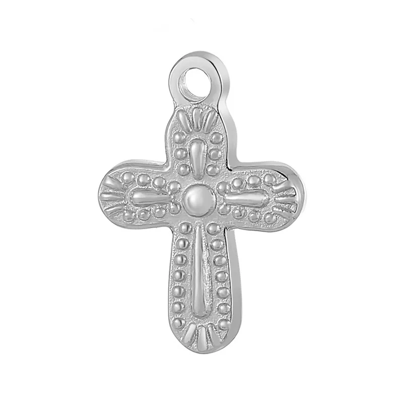 1 Piece Stainless Steel 18K Gold Plated Cross display picture 6