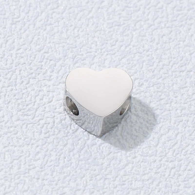 1 Piece 304 Stainless Steel 18K Gold Plated Heart Shape Polished Beads display picture 4