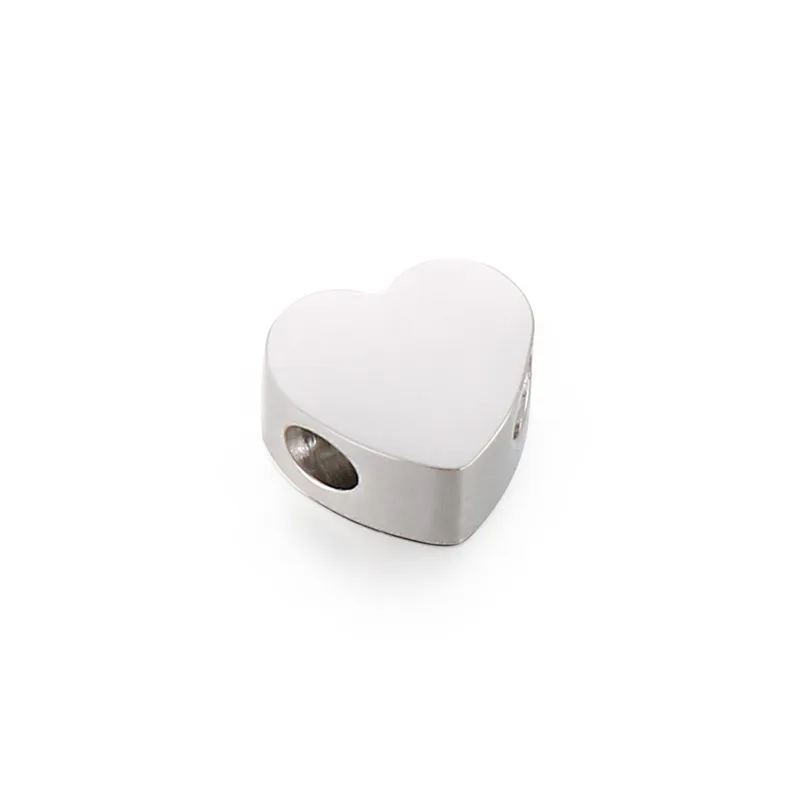 1 Piece 304 Stainless Steel 18K Gold Plated Heart Shape Polished Beads display picture 6