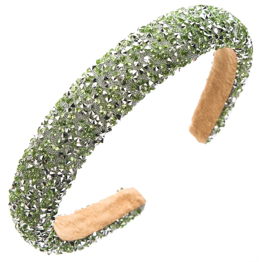 Women's Elegant Simple Style Classic Style Color Block Arylic Sponge Inlay Rhinestones Hair Band display picture 10