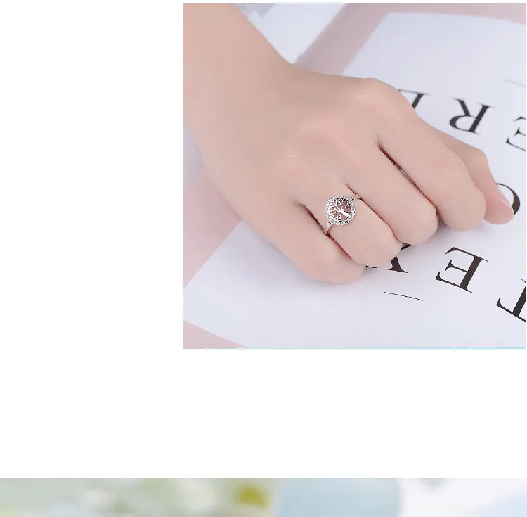 Elegant Simple Style Tree Copper Rhinestones Adjustable Ring display picture 6