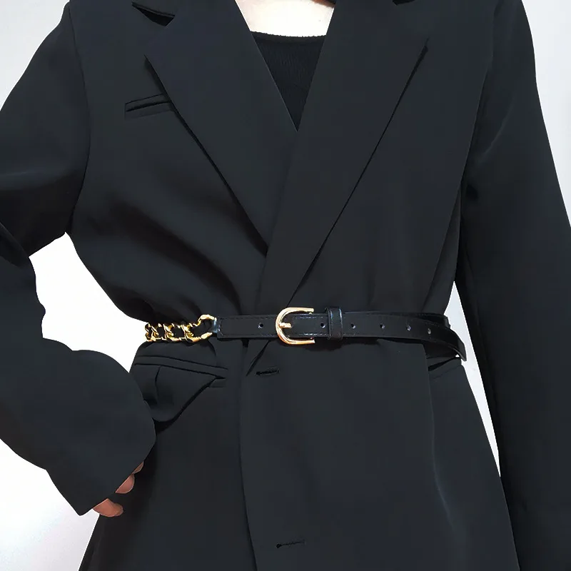 Fashion Geometric Pu Leather Alloy Plating Women's Leather Belts display picture 1