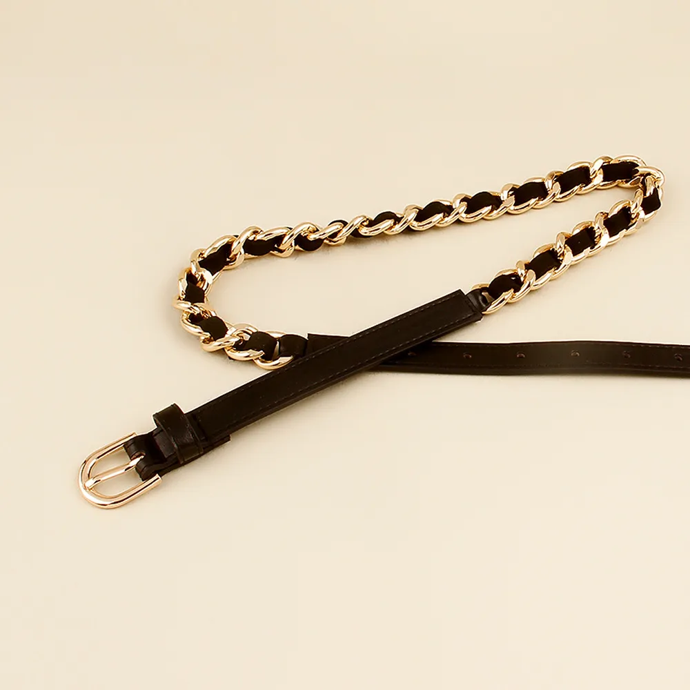 Fashion Geometric Pu Leather Alloy Plating Women's Leather Belts display picture 6
