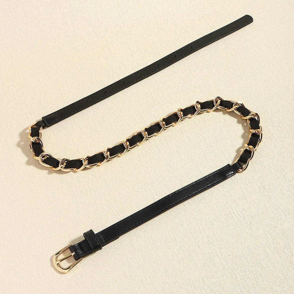 Fashion Geometric Pu Leather Alloy Plating Women's Leather Belts display picture 12