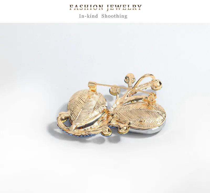 Retro Water Droplets Alloy Inlay Rhinestones Glass Women's Brooches display picture 3