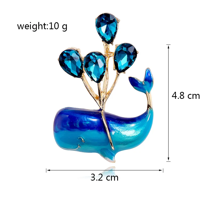 Fashion Dolphin Alloy Inlay Zircon Women's Brooches display picture 4