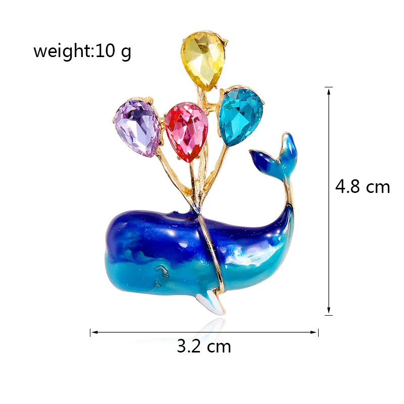 Fashion Dolphin Alloy Inlay Zircon Women's Brooches display picture 5