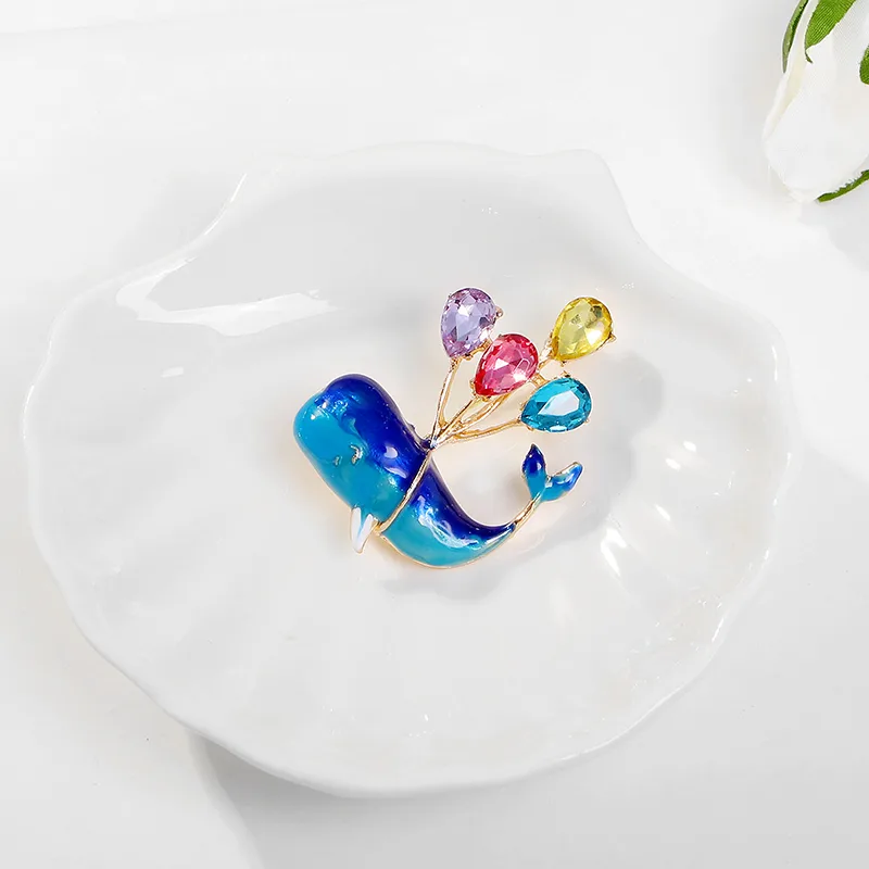 Fashion Dolphin Alloy Inlay Zircon Women's Brooches display picture 9