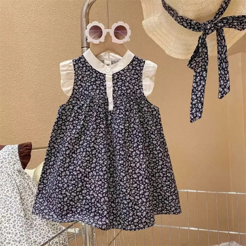 Simple Style Flower Printing Cotton Girls Dresses display picture 2