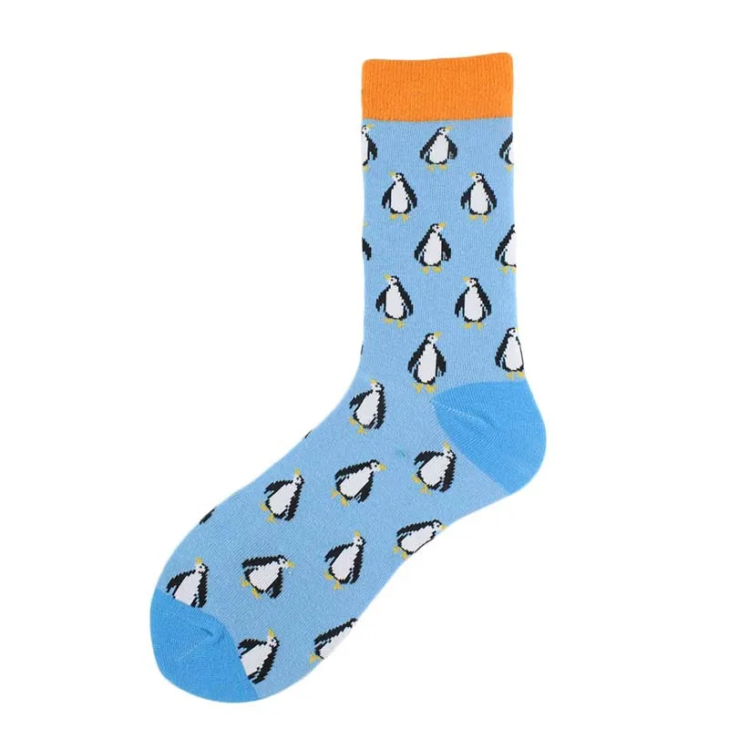 All Polyester Socks   Fashion Brand Animal Music Pepper Pattern Fashionable Polyester Socks Men's Medium Polyester Socks display picture 7