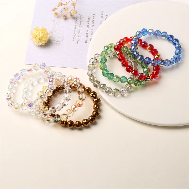 Ethnic Style Geometric Artificial Crystal Beaded Unisex Bracelets display picture 1