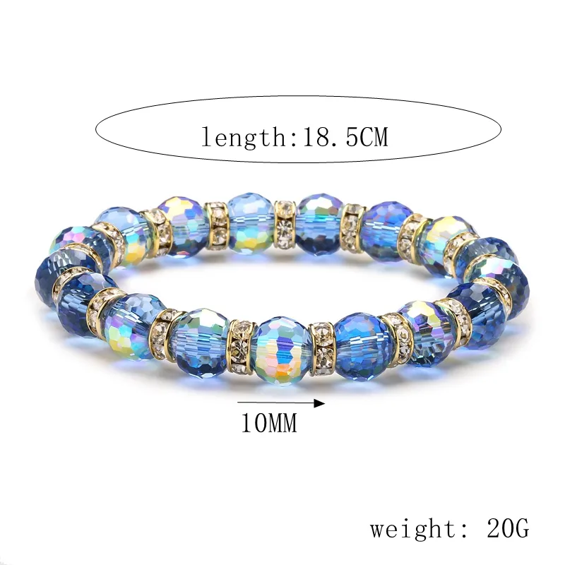 Ethnic Style Geometric Artificial Crystal Beaded Unisex Bracelets display picture 8