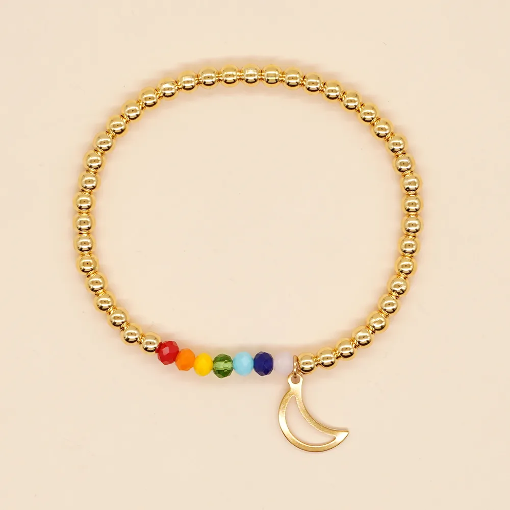 Wholesale Jewelry Ethnic Style Simple Style Star Moon Eye 304 Stainless Steel Plating Inlay Pendant Necklace display picture 3