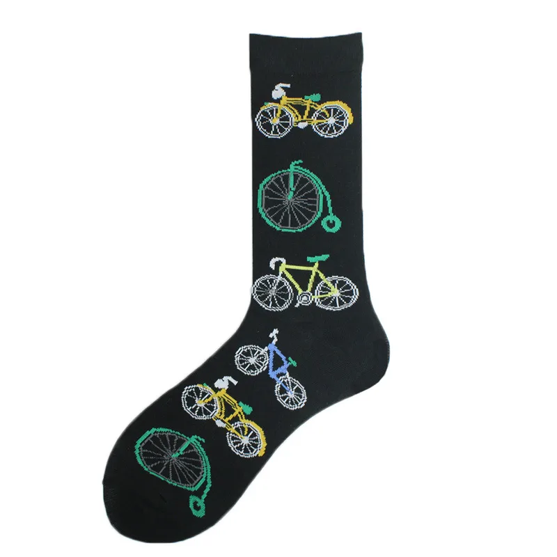 All Polyester Socks   Fashion Brand Animal Music Pepper Pattern Fashionable Polyester Socks Men's Medium Polyester Socks display picture 12