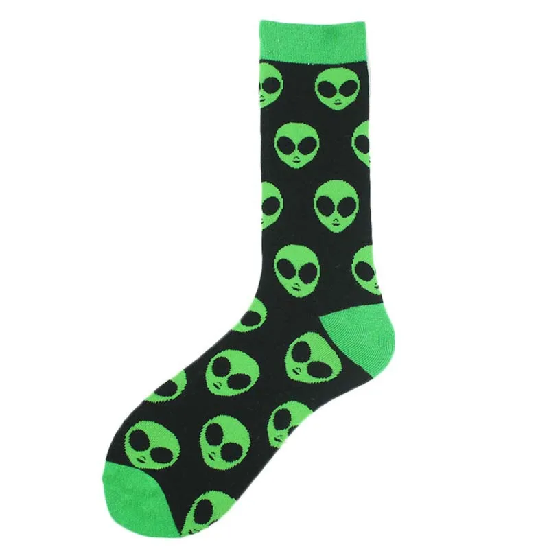 All Polyester Socks   Fashion Brand Animal Music Pepper Pattern Fashionable Polyester Socks Men's Medium Polyester Socks display picture 27