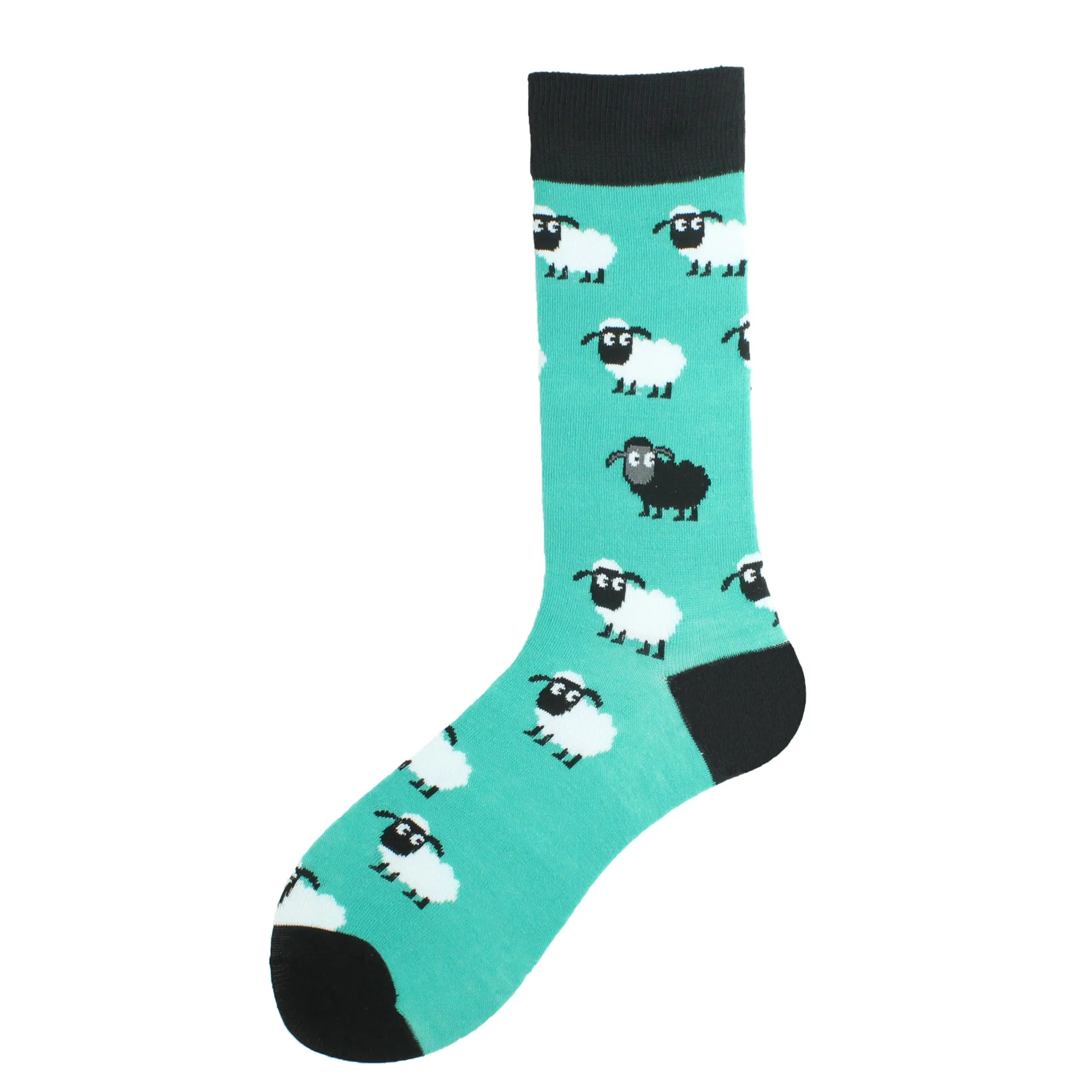 All Polyester Socks   Fashion Brand Animal Music Pepper Pattern Fashionable Polyester Socks Men's Medium Polyester Socks display picture 5