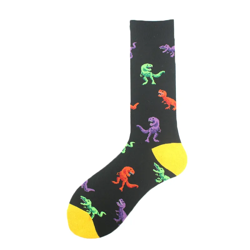 All Polyester Socks   Fashion Brand Animal Music Pepper Pattern Fashionable Polyester Socks Men's Medium Polyester Socks display picture 26