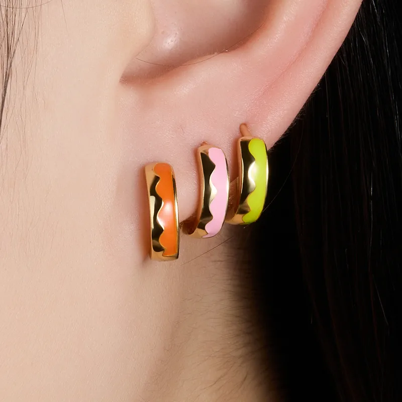 1 Pair 925 Sterling Silver Circle Round Hoop Earrings display picture 7
