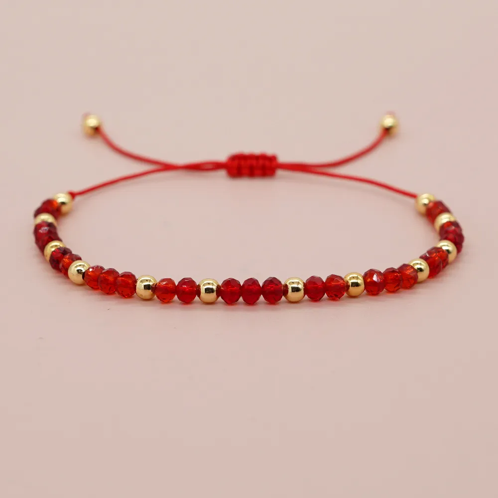 Basic Retro Shiny Solid Color Glass Wholesale Bracelets display picture 6
