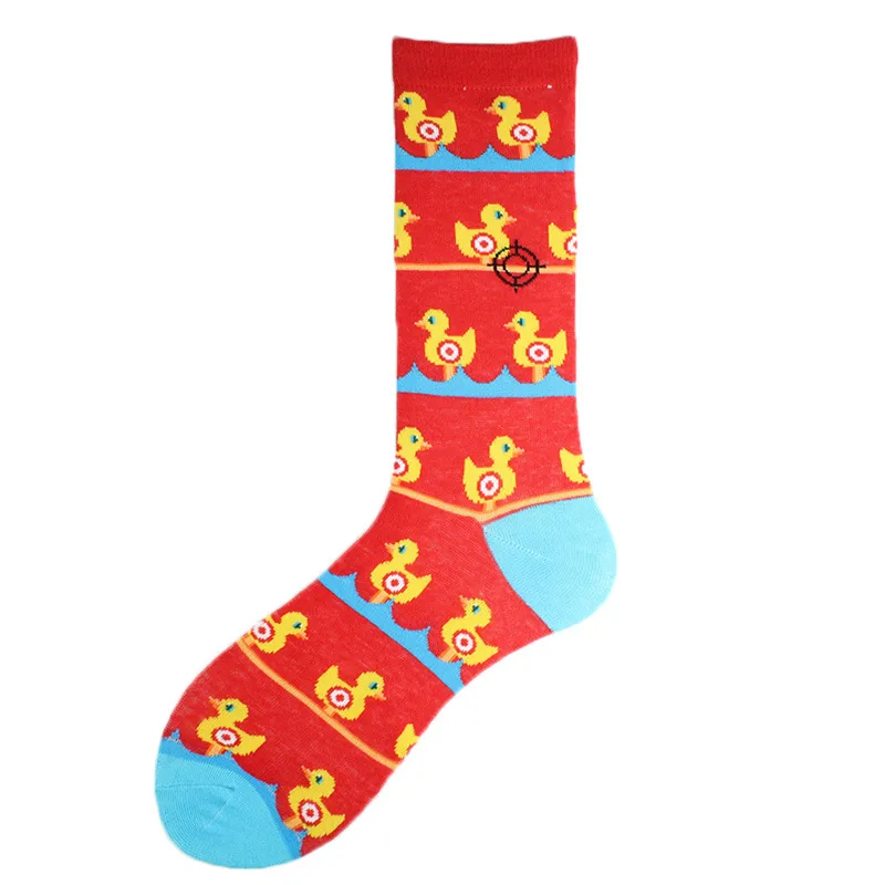 All Polyester Socks   Fashion Brand Animal Music Pepper Pattern Fashionable Polyester Socks Men's Medium Polyester Socks display picture 10