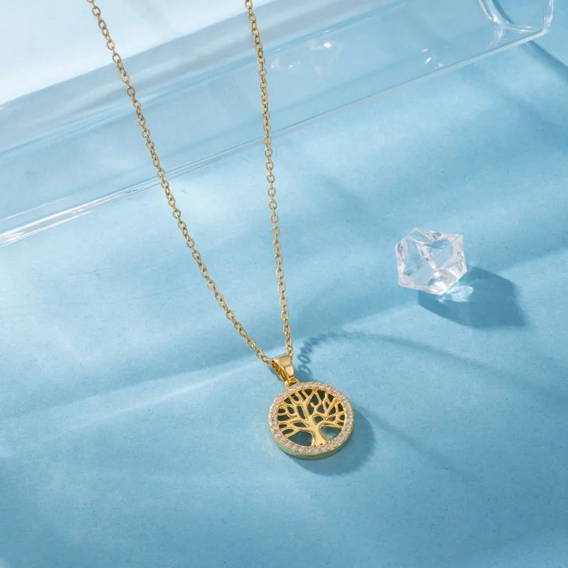 Stainless Steel Titanium Steel 18K Gold Plated Elegant Plating Inlay Sun Heart Shape Eye Zircon Pendant Necklace display picture 4