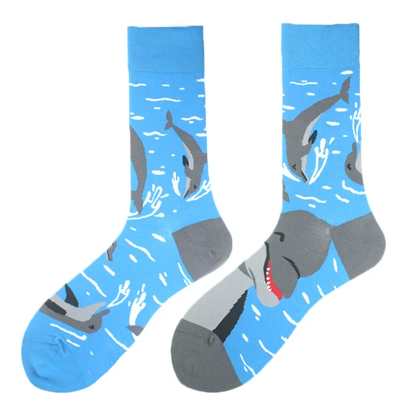 All Polyester Socks   Fashion Brand Animal Music Pepper Pattern Fashionable Polyester Socks Men's Medium Polyester Socks display picture 38