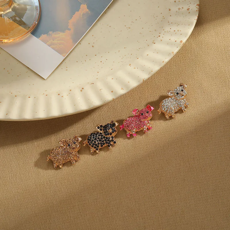Cute Retro Animal Alloy Plating Inlay Rhinestones Women's Brooches 1 Piece display picture 5
