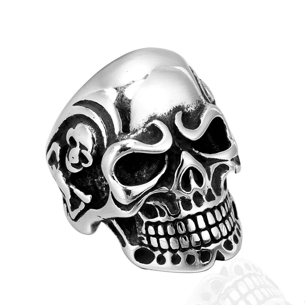 Commute Skull Titanium Steel Stoving Varnish None None Men'S Rings display picture 1