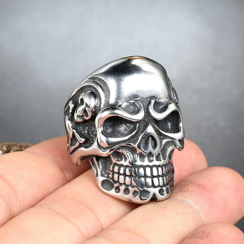 Commute Skull Titanium Steel Stoving Varnish None None Men'S Rings display picture 6