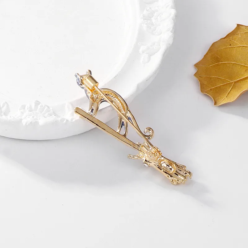 Elegant Cute Lady Cat Alloy Inlay Rhinestones Women's Brooches display picture 6