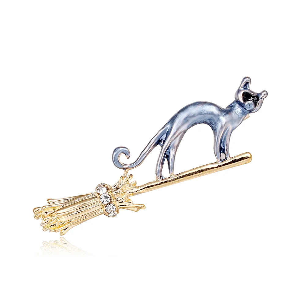 Elegant Cute Lady Cat Alloy Inlay Rhinestones Women's Brooches display picture 2