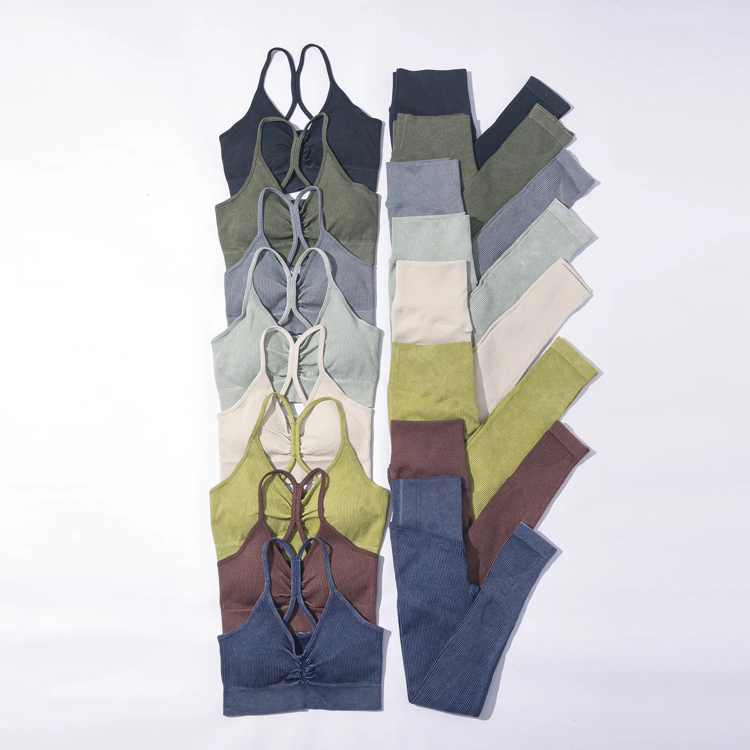 Fitness Sport Style Solid Color Nylon Spandex Round Neck Tracksuit Vest Skinny Pants display picture 29