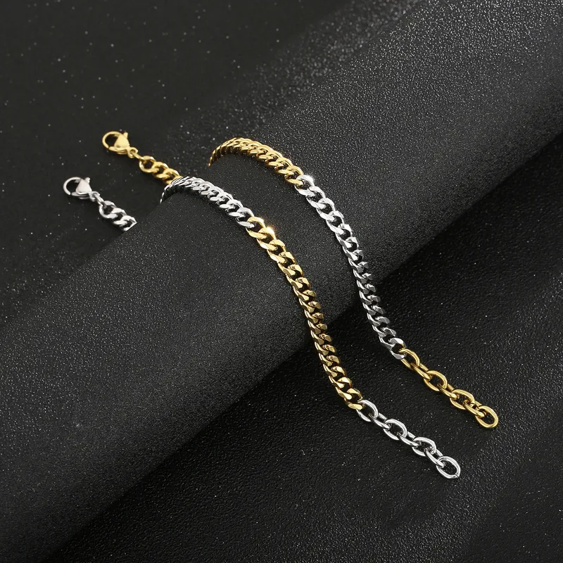 Stainless Steel 18K Gold Plated Casual Simple Style Plating Geometric Bracelets display picture 2