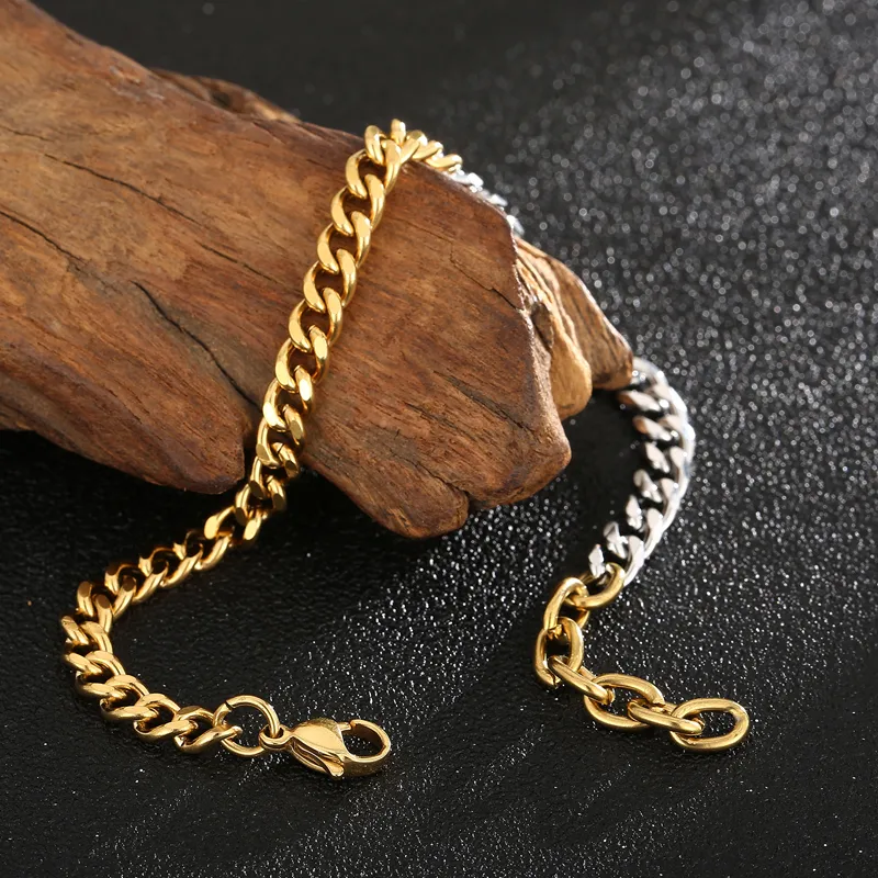 Stainless Steel 18K Gold Plated Casual Simple Style Plating Geometric Bracelets display picture 7