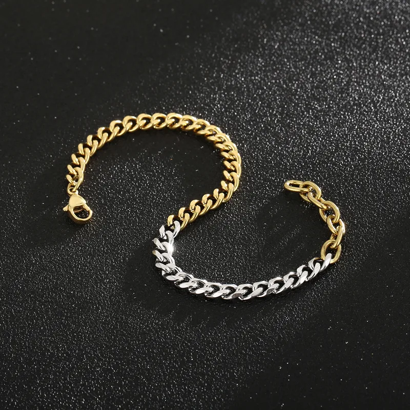 Stainless Steel 18K Gold Plated Casual Simple Style Plating Geometric Bracelets display picture 8