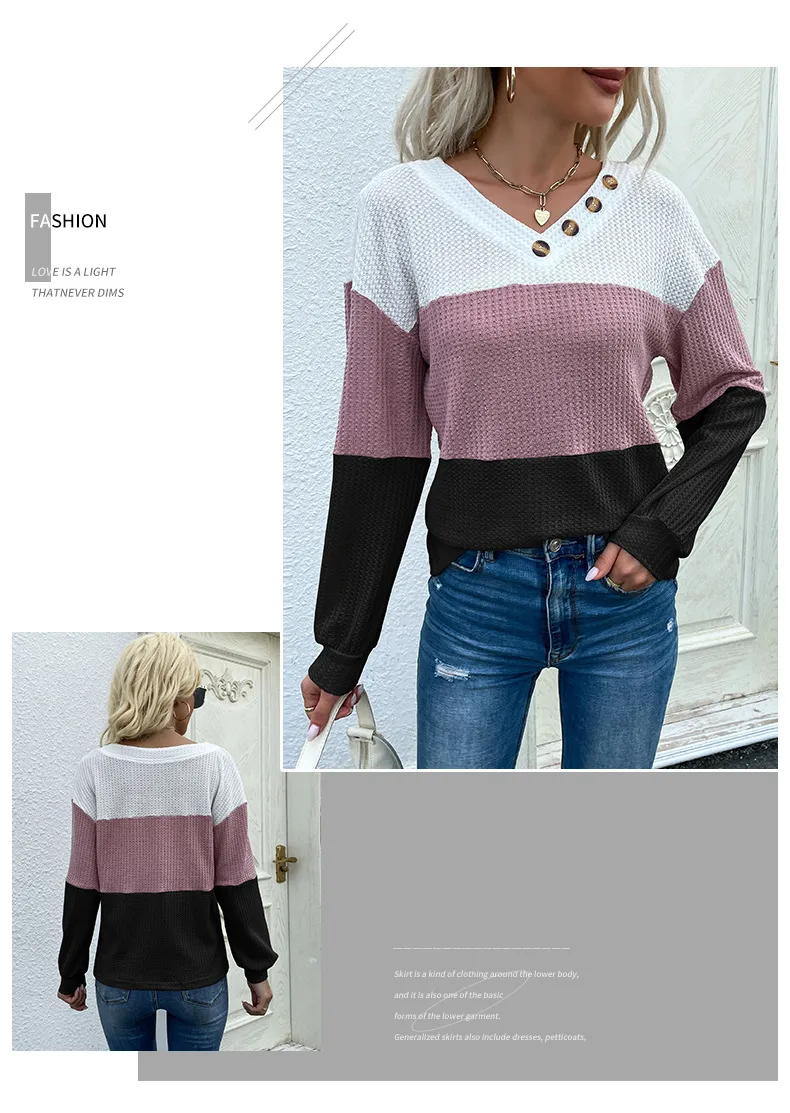 Women's Sweater Long Sleeve Sweaters & Cardigans Contrast Binding Casual Color Block display picture 14